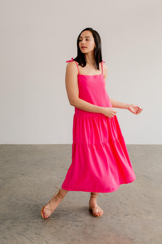 Tiered Cami Dress - Pink