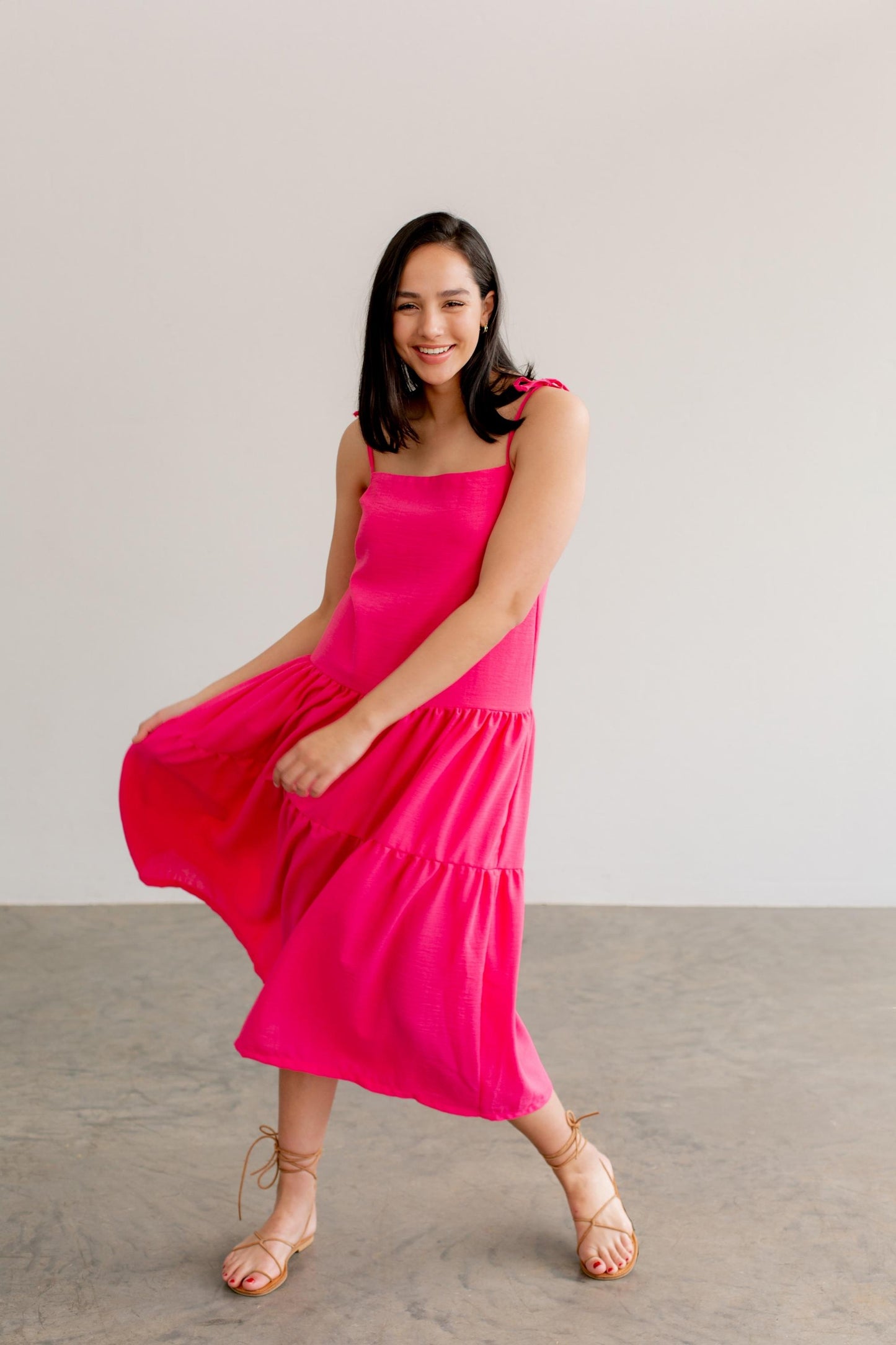 Tiered Cami Dress - Pink