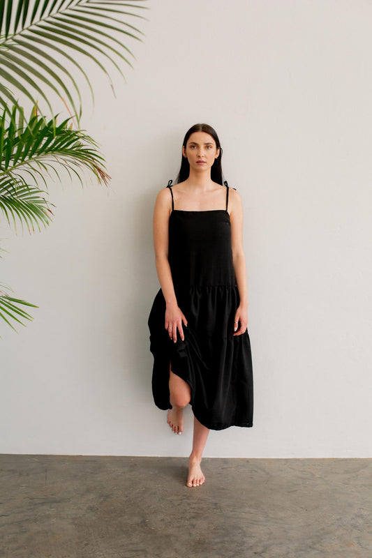 Tiered Cami Dress - Black